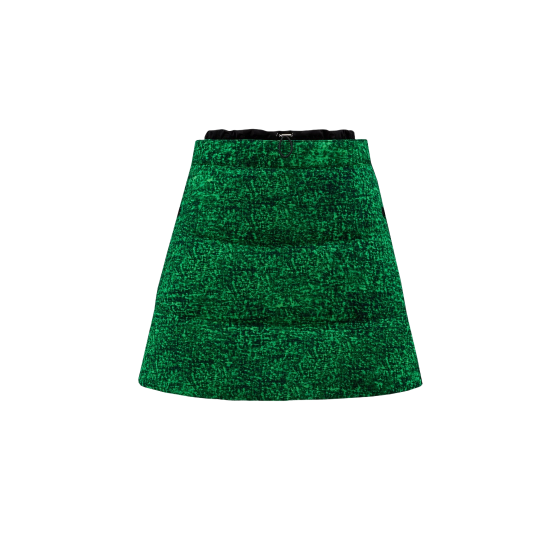 (W) 몽클레르 프린트 코튼 스커트 블랙 그린 - 22FW((W) Moncler Printed Cotton Skirt Black Green - 22FW) - 1