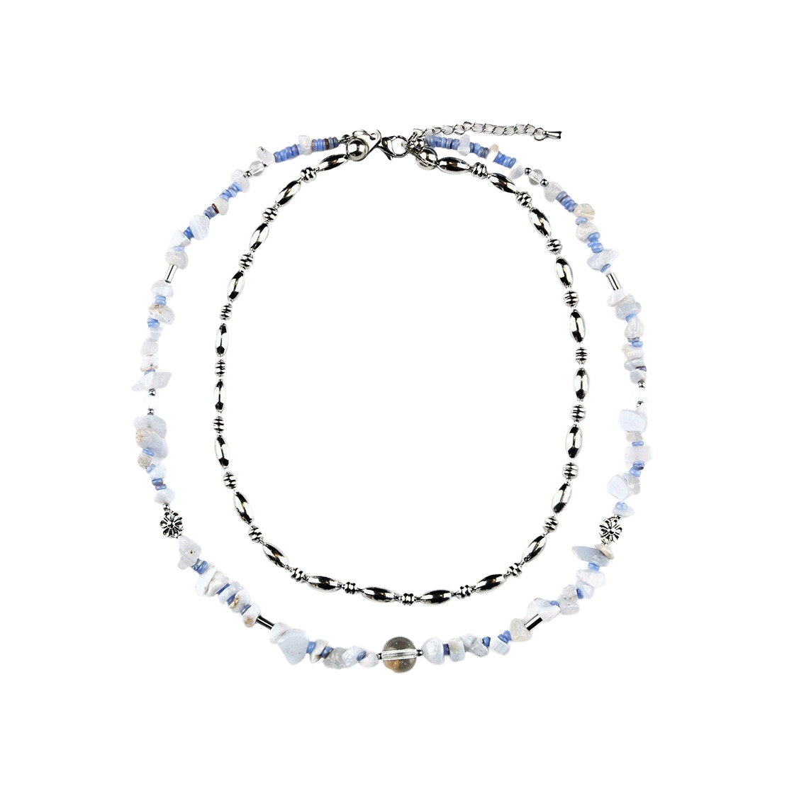 2024HSACC06 Rubati Naiad Agate Surgical Steel Chain Necklace