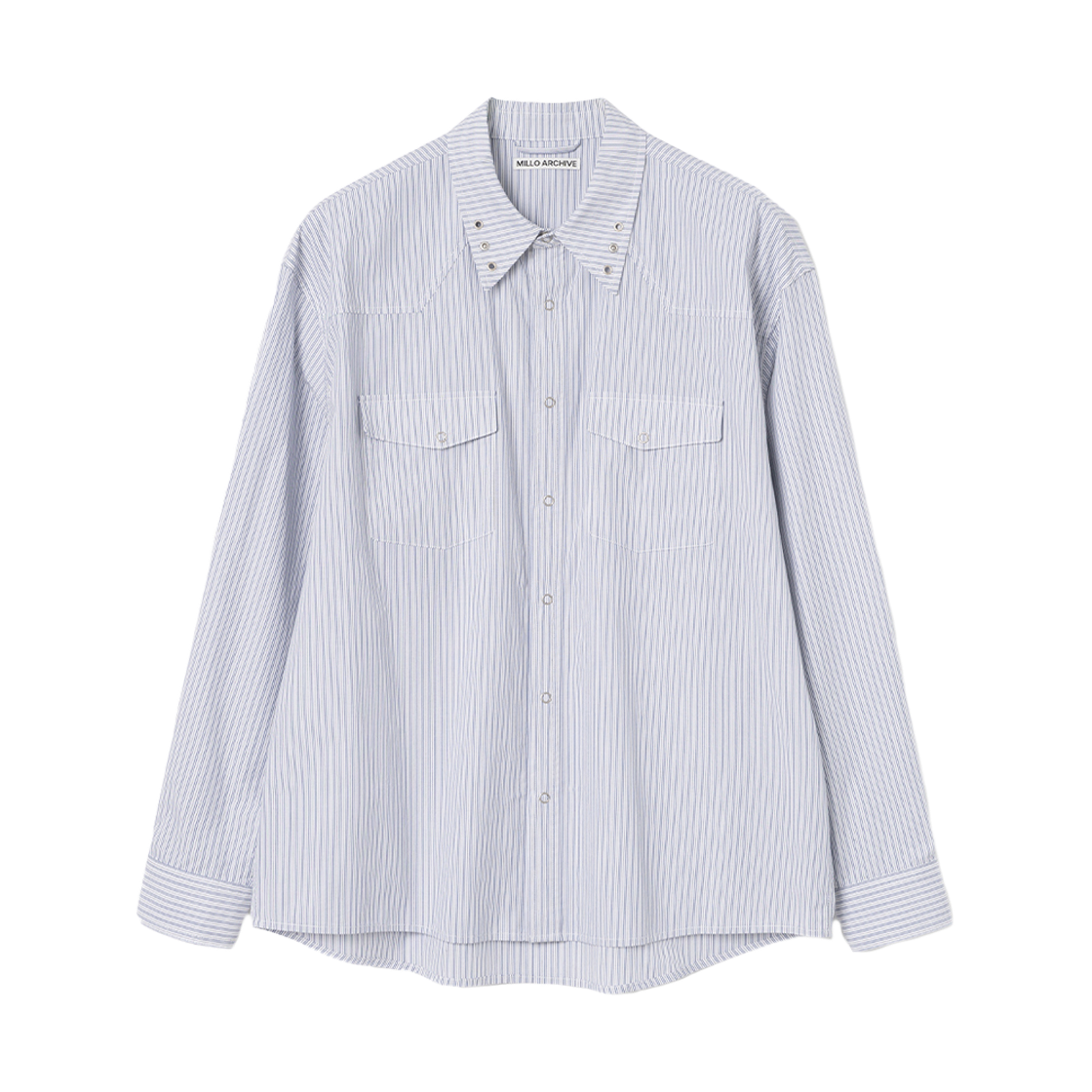 밀로아카이브 뉴 노멀 웨스턴 스트라이프 셔츠 화이트(Millo Archive New Normal Western Stripe Shirts White)