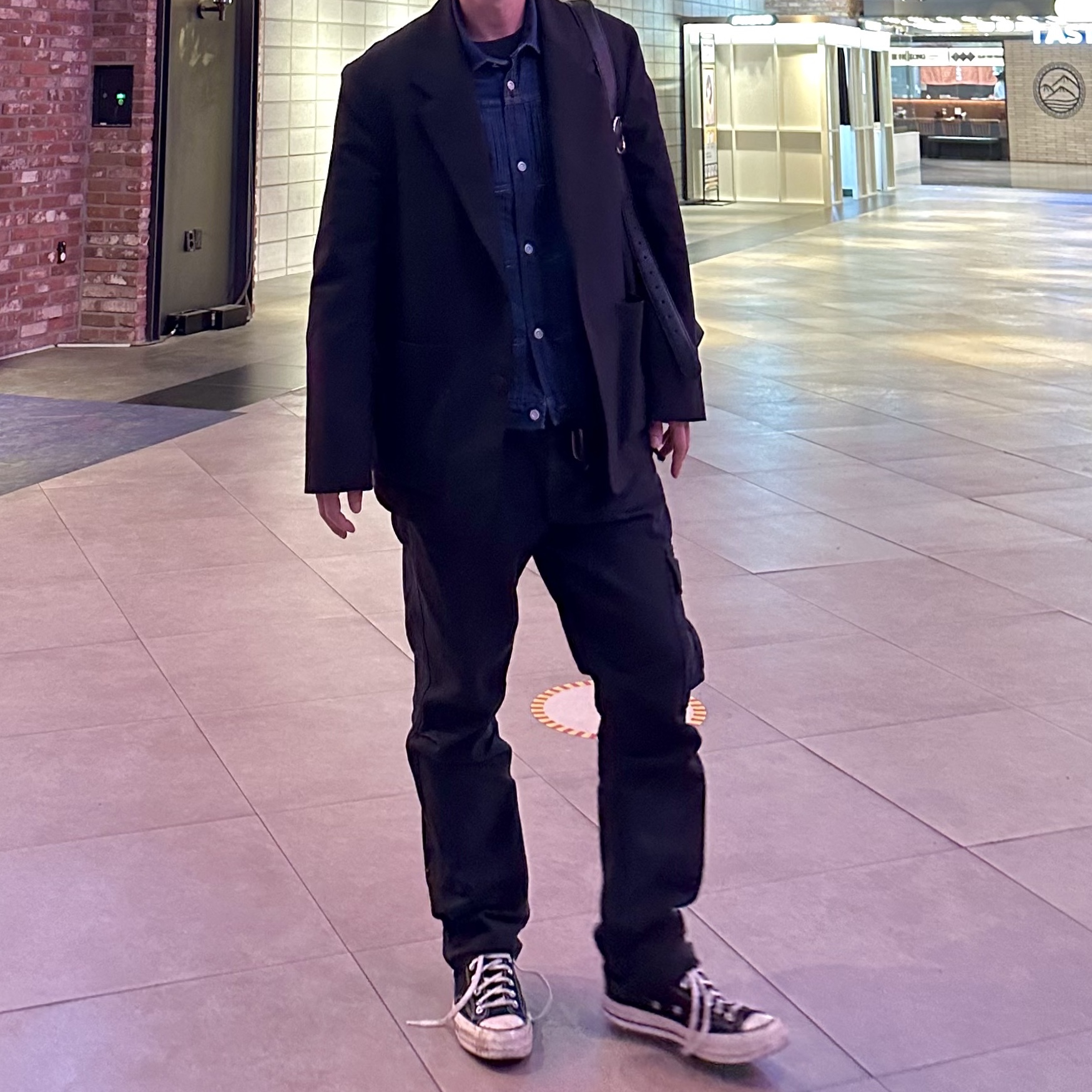 Kapital Thin Canvas Ringoman Cargo Pants Black 착용 스타일
