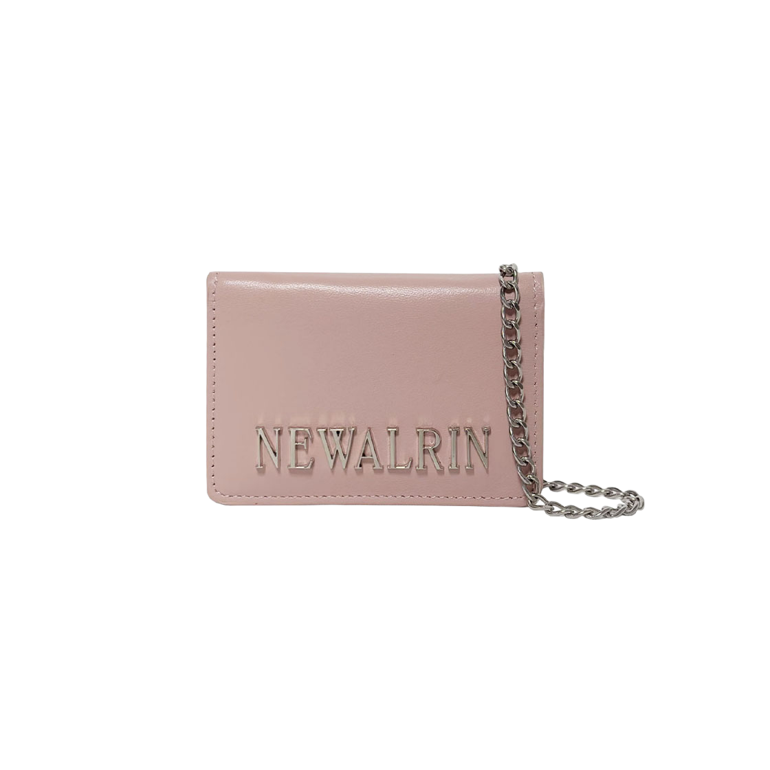 뉴얼린 리얼가죽 지갑 체인백 베이비핑크(Newalrin Leather Wallet chain Bag BabyPink)