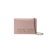 Newalrin Leather Wallet chain Bag BabyPink
