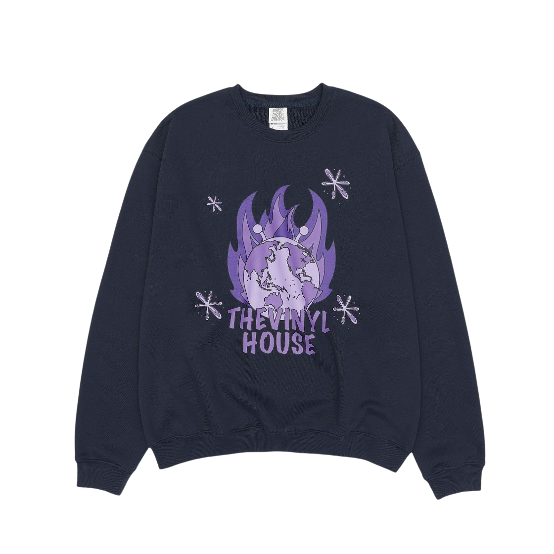 더바이닐하우스 버닝 얼스 스웨트셔츠 네이비
