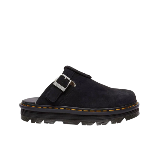 KM4DSOBDR12BK Dr. Martens Zebzag Suede Slingback Platform Mule Black - 24FW