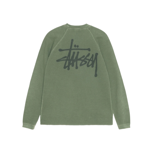 【Stussy】 正規品★ Raglan Thermal LS Crew Washed Black Stussy Raglan Thermal LS Crew Washed Black 100%Authentic