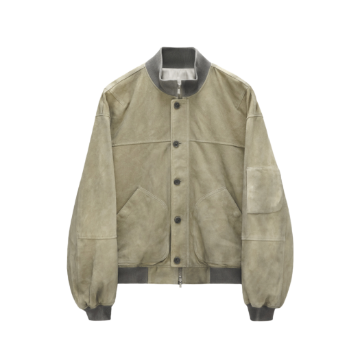 PL5PJU6401E1 Polyteru Suede Tanker Jacket Ivory
