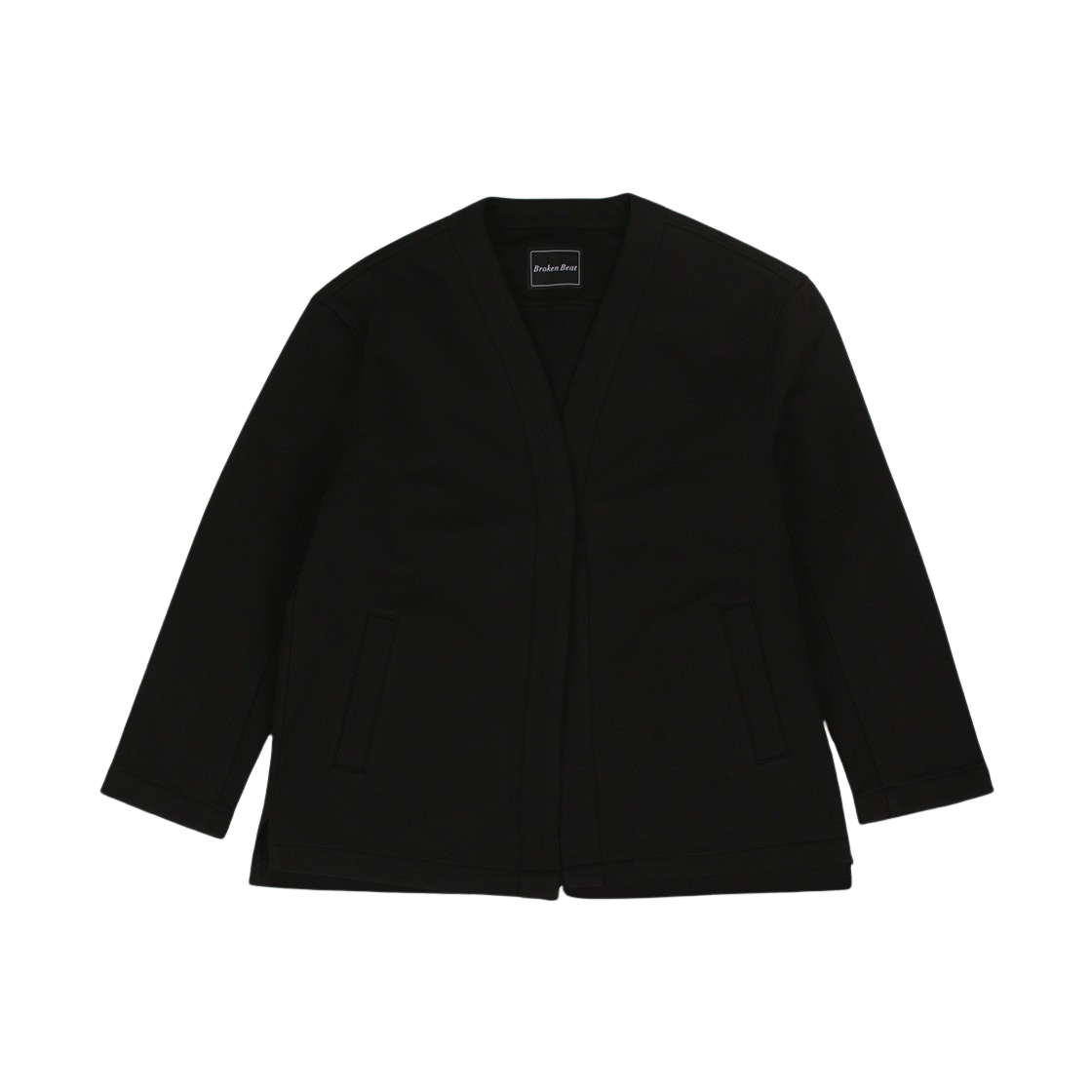 BB24CD001BK Broken Beat Jersey Cardigan Black - 대표 이미지 #1