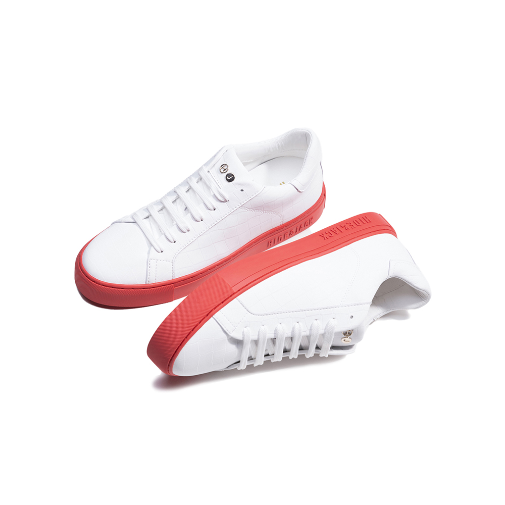 하이드앤잭 에센스 크로코 스니커즈 화이트/레드(Hide&Jack Essence Croco Line Sneakers White) - 4