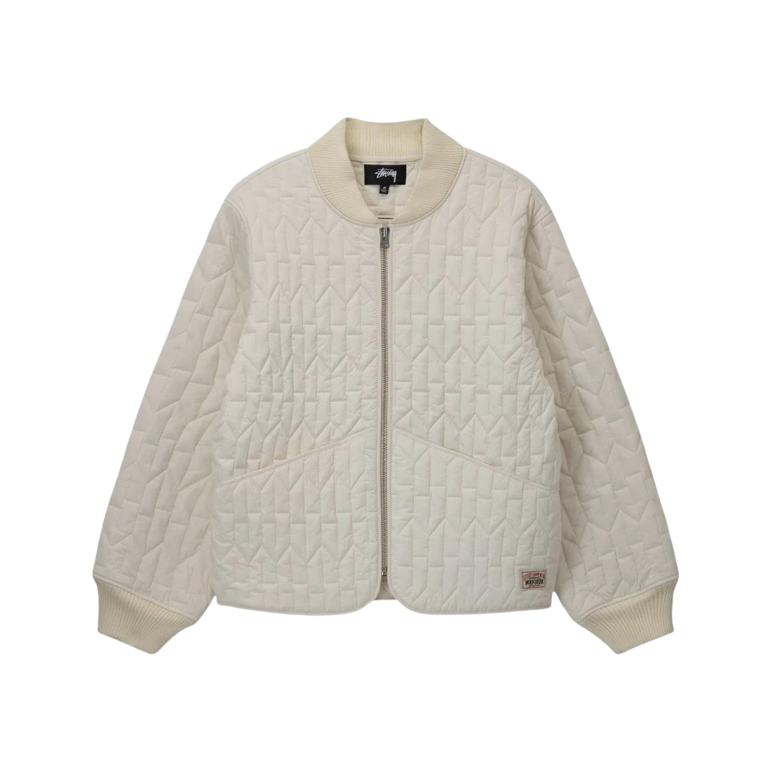KM4AOTVST218CR Stussy S Quilted Liner Jacket Cream