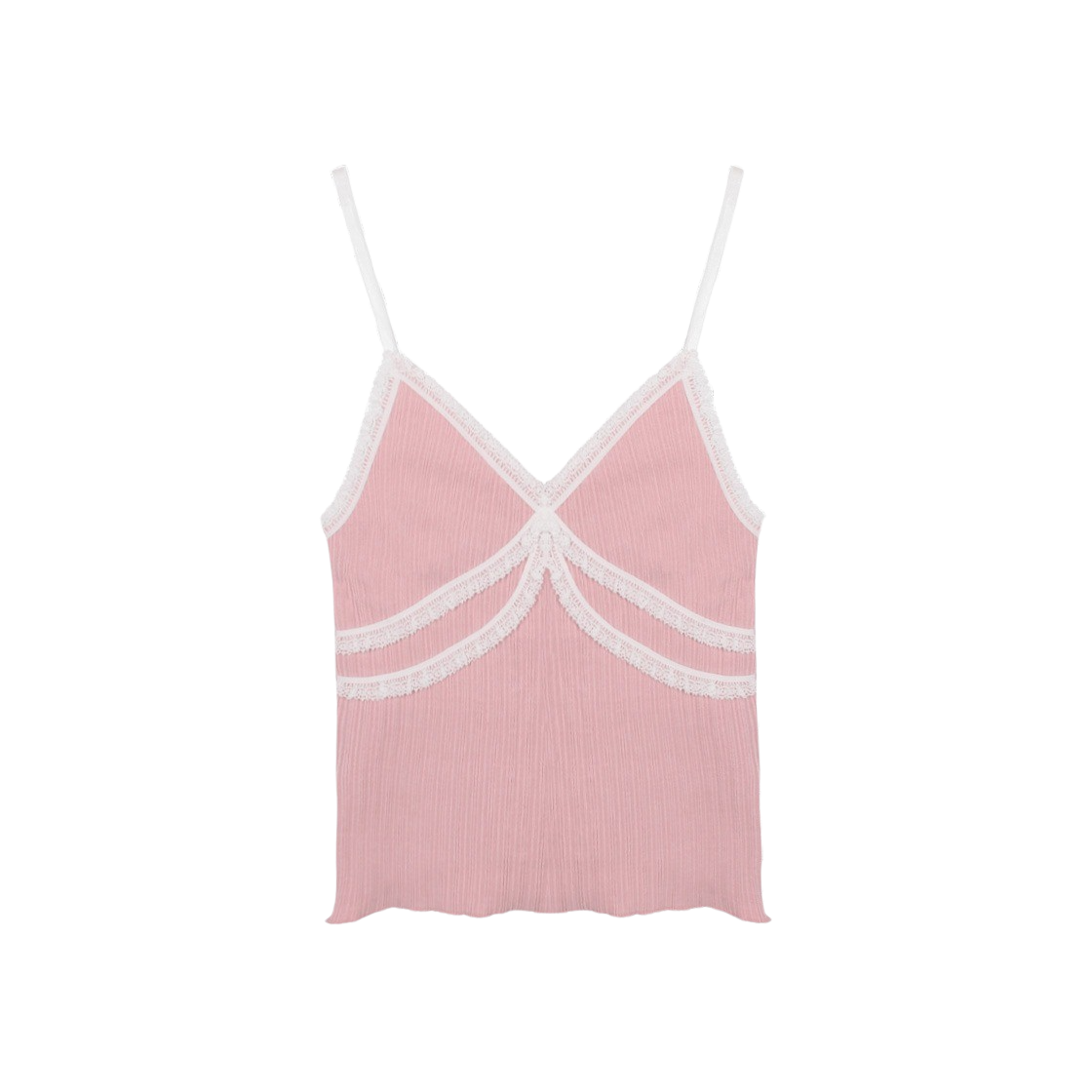 HTTPDC23ABP00 Hetherment Double Lace Camisole Baby Pink