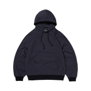 Suade Stripe Hoodie Black