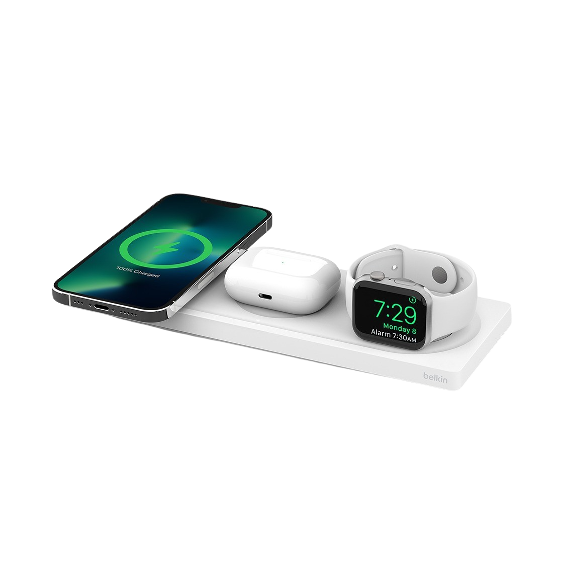 벨킨 맥세이프 3in1 15W 고속 무선 충전 패드 WIZ016kr 화이트