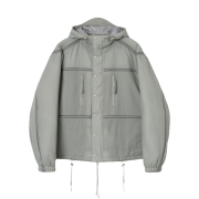 Millo Archive Transparent Tape Hoodie Jacket Light Gray