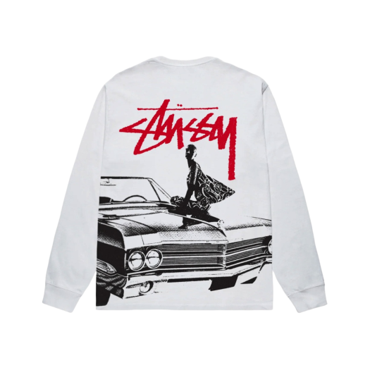 Stussy Beat Crazy LS T-Shirt White
