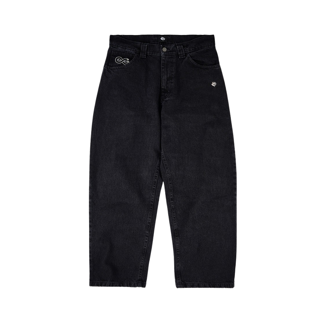 마젠타 스케이트보드 OG 팬츠 블랙 데님