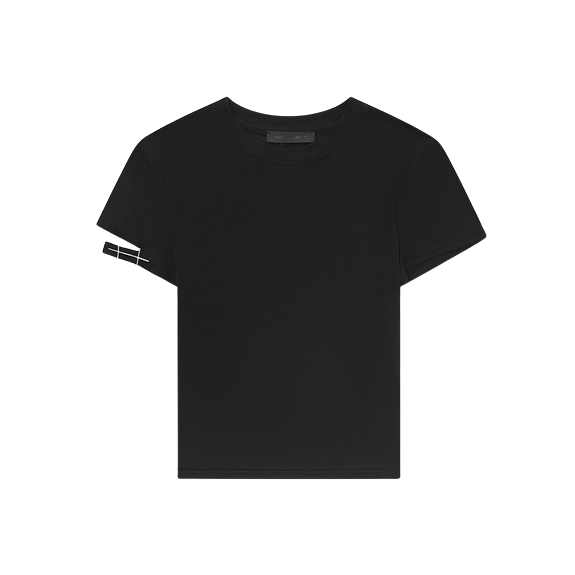엘리엇 에밀 우먼 피티드 암밴드 티셔츠 블랙 - 24FW(Heliot Emil Women Fitted Armband T-Shirt Black - 24FW)
