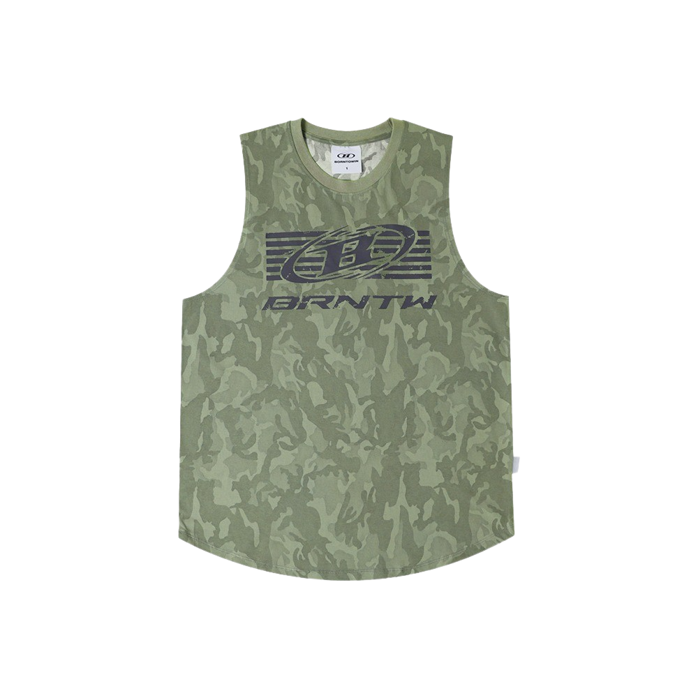 ★24SS新作★BORN TO WIN★BLUR B COMFORT FIT SLEEVELESS 본투윈 빅 로고 컴포트 핏 나시 카모 | BORN TO WIN | KREAM