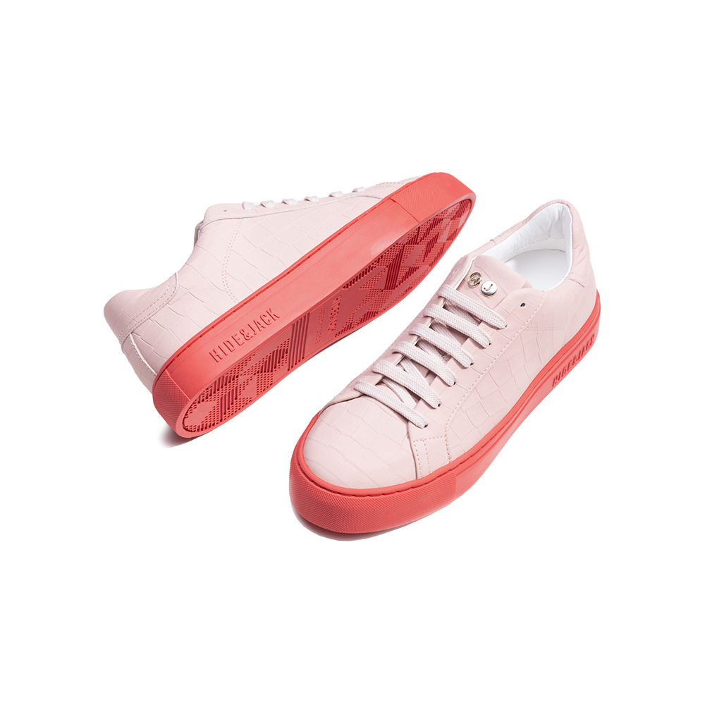 하이드앤잭 에센스 크로코 여성 스니커즈 핑크(Hide&Jack Essence Croco Line Sneakers Pink) - 4