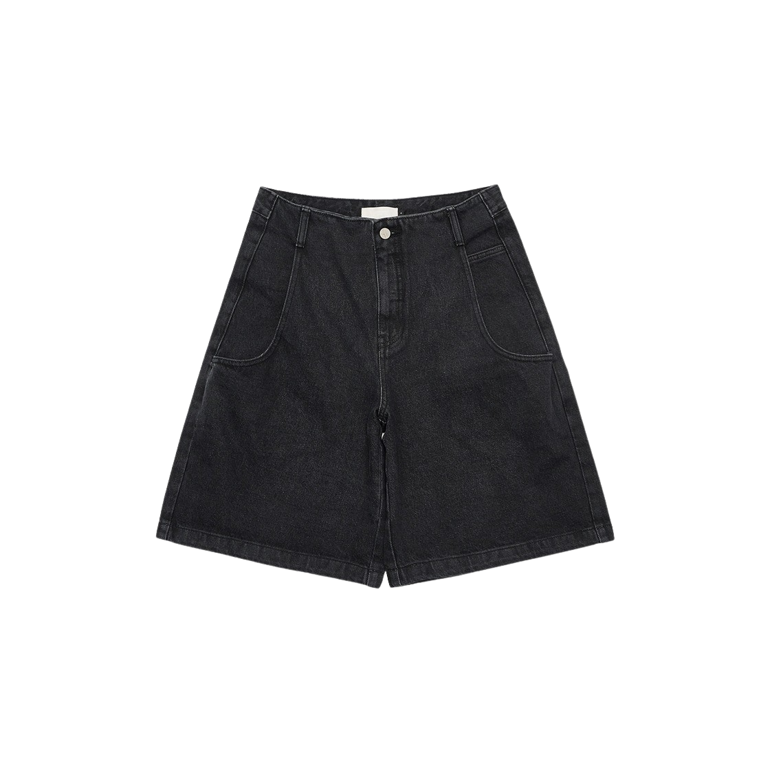 KM4BPASAM37BK Amomento Mens Cut-Out Denim Shorts Black