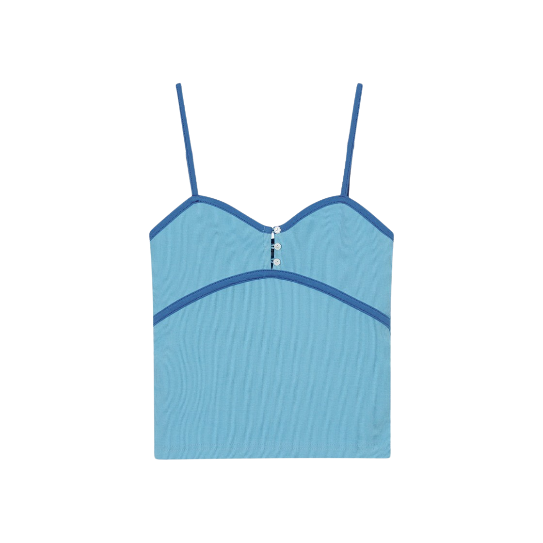 HTTPBS23BBL00 Hetherment Binding Button Camisole Blue