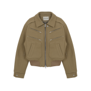 Vacant Archive Men Dereck Wool Blouson Jacket Beige