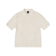 Stussy Big Mesh Polo Sweater Ivory