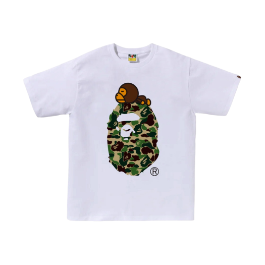 - BAPE ABC Camo Milo on Big Ape T-Shirt White Green