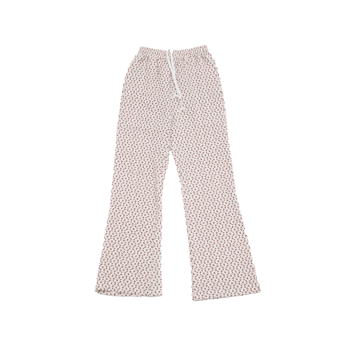 Flower Banding Flared Pants Burgundy YOUNGOH Flower Banding Flared Pants Burgundy