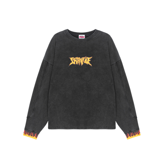 Tシャツ・カットソー HIGH TIDE FRANKIE BURNING KURDT LONG SLEEVE BLACK Justice For Kurt Unisex Long Sleeve Tee – Who Killed Kurt
