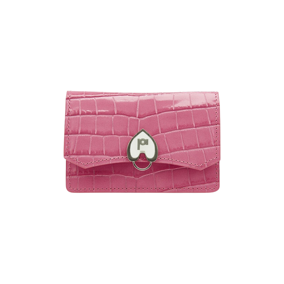24062106 APOA Comba Accordion Wallet Croco Pink - 대표 이미지 #1