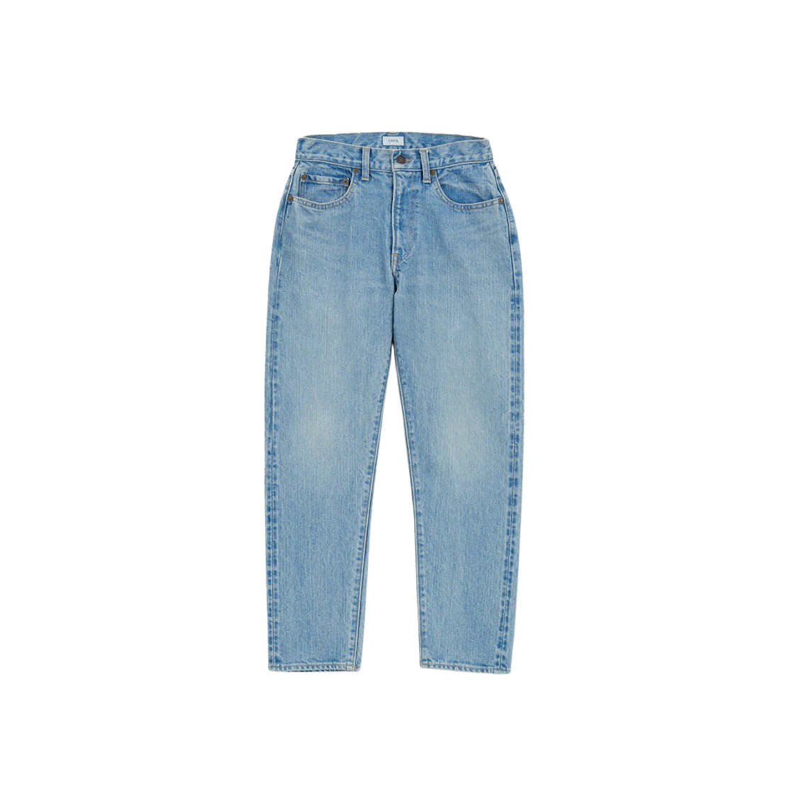 KW4BPADCI19LB Ciota Women Tapered 5 Pocket Pants Light Blue Damage