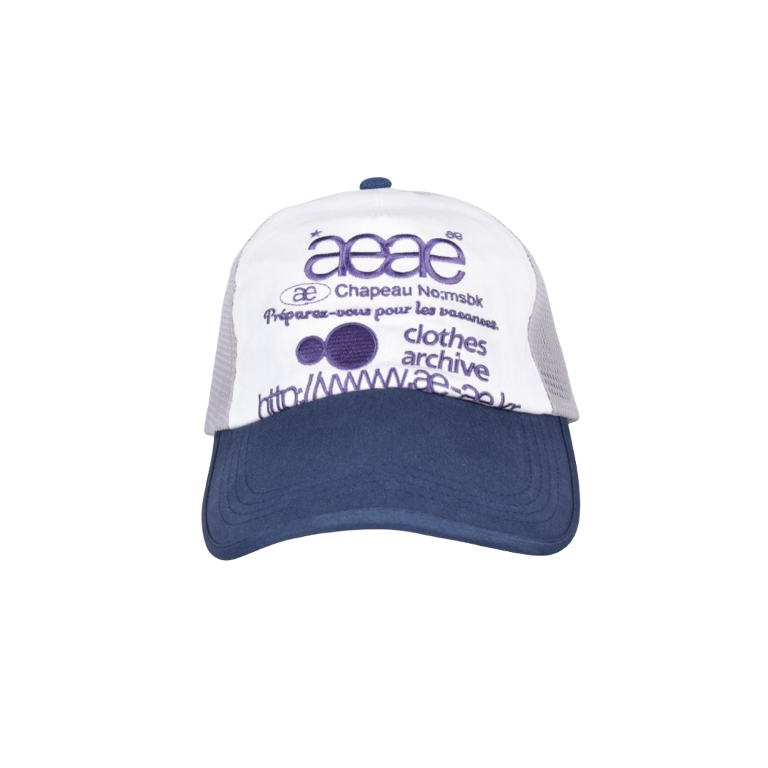 에이에이 웹 로고 메쉬 캡 그레이 블루(Aeae Web Logo Mesh Cap Grey Blue)