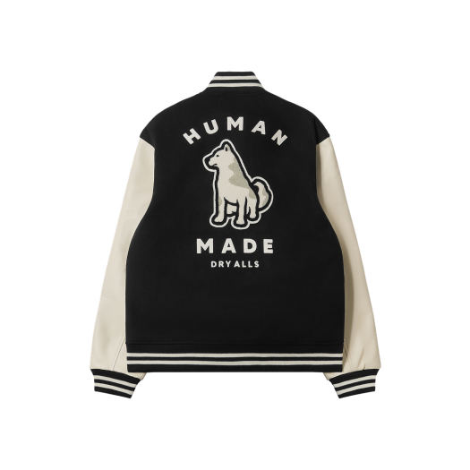 Human Made Graphic Varsity Jacket Black - Seoul Store Exclusive