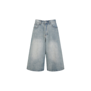 Basketcase Breacher Denim Shorts Light Blue