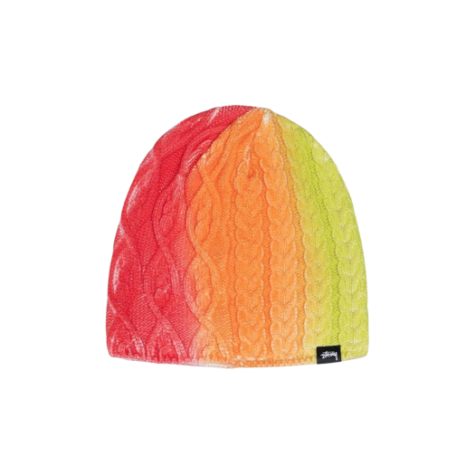 KM4AHTBST144ML Stussy Spray Multi Knit Beanie Orange Multi