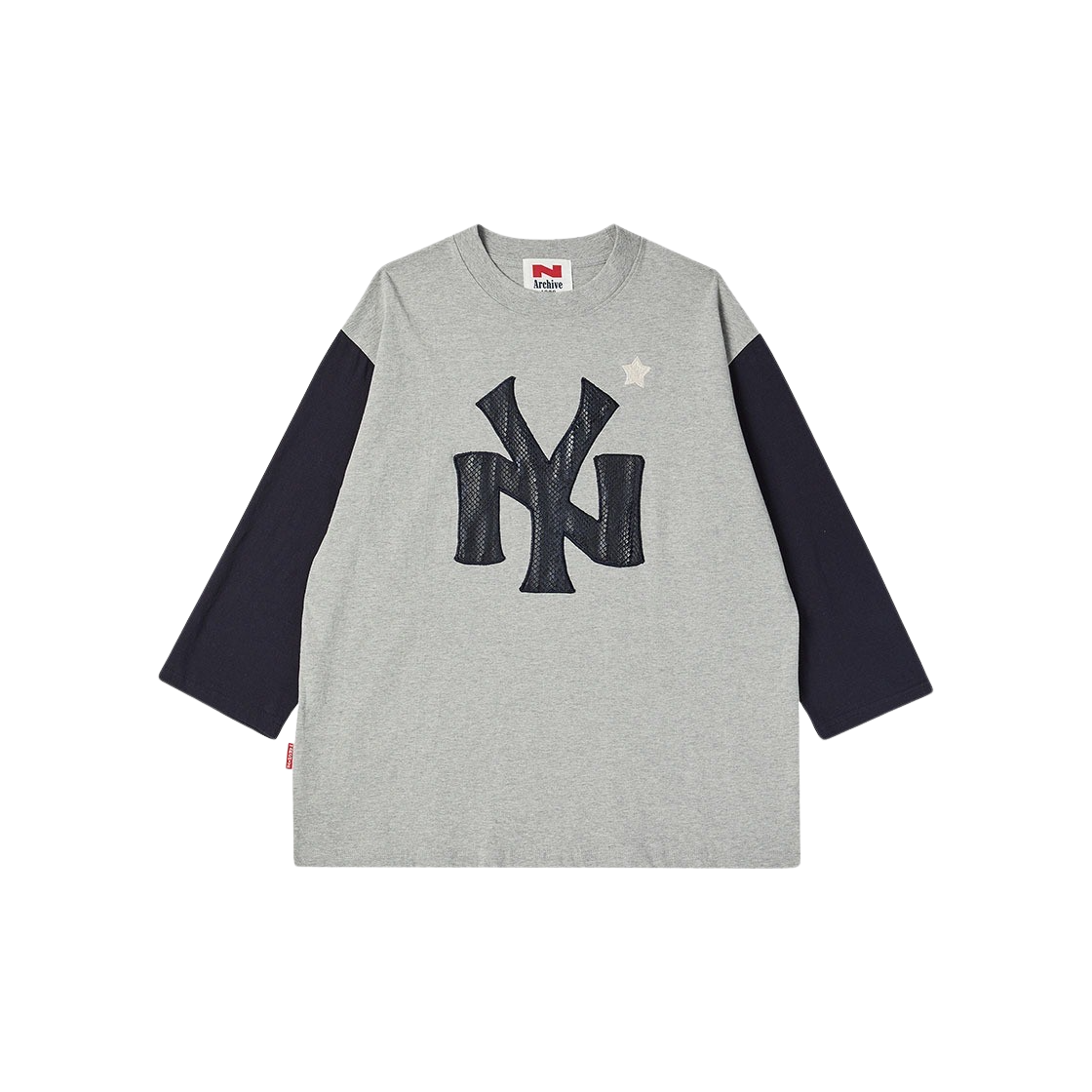 엔 아카이브 이그조틱 파이톤 로고 롱 슬리브 그레이