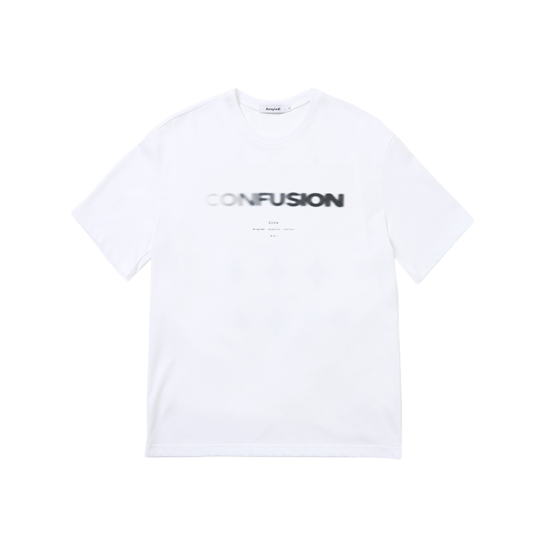 ARTS3106-White Arrayed Confusion T-shirt White