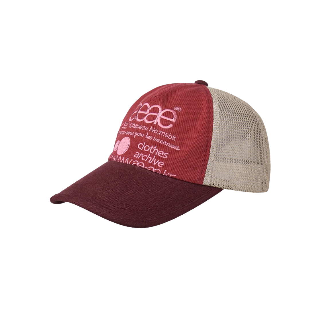 에이에이 웹 로고 메쉬 캡 버건디 | AEAE | KREAM Aeae Web Logo Mesh Cap Burgandy