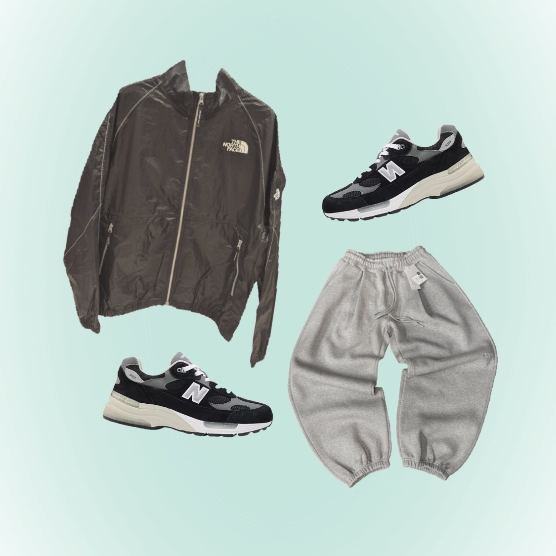The North Face White Label Novelty Olema Jacket Black, Undermycar Mu.03 Anti Fxxking Logo Play Oversized Sweat Jogger Melange Gray 착용 스타일