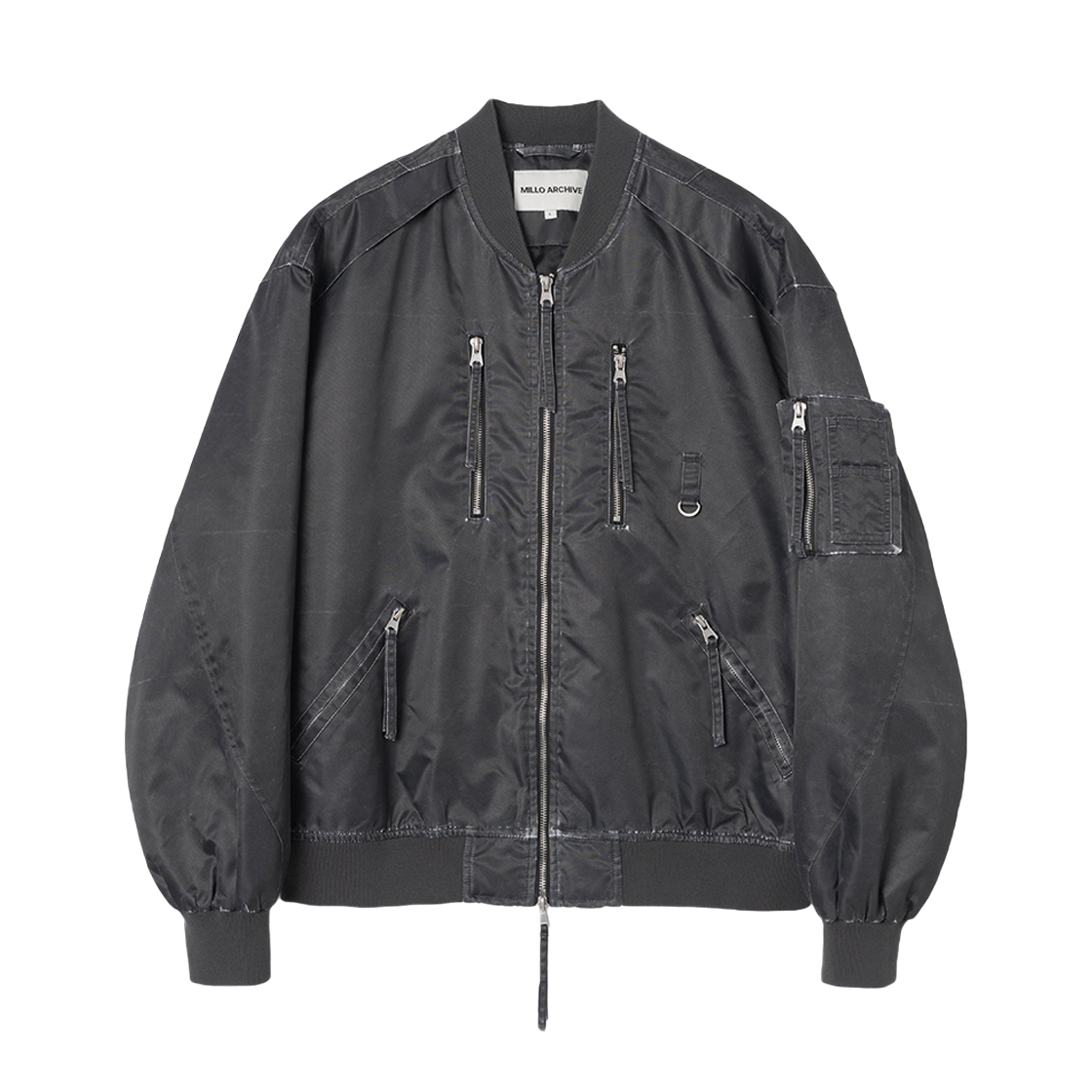 ML450WBK Millo Archive Inflate Bomber Jacket Washed Black