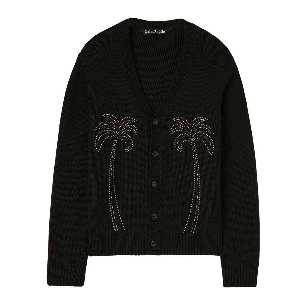 팜엔젤스 밀라노 스터드 가디건 블랙(Palm Angels Milano Stud Cardigan BLACK) - 1