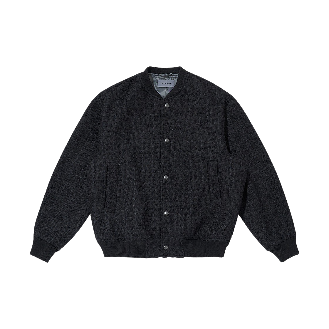 BR023SJ0002C01 BY RANG Wool-Tweed Snap Jacket Black