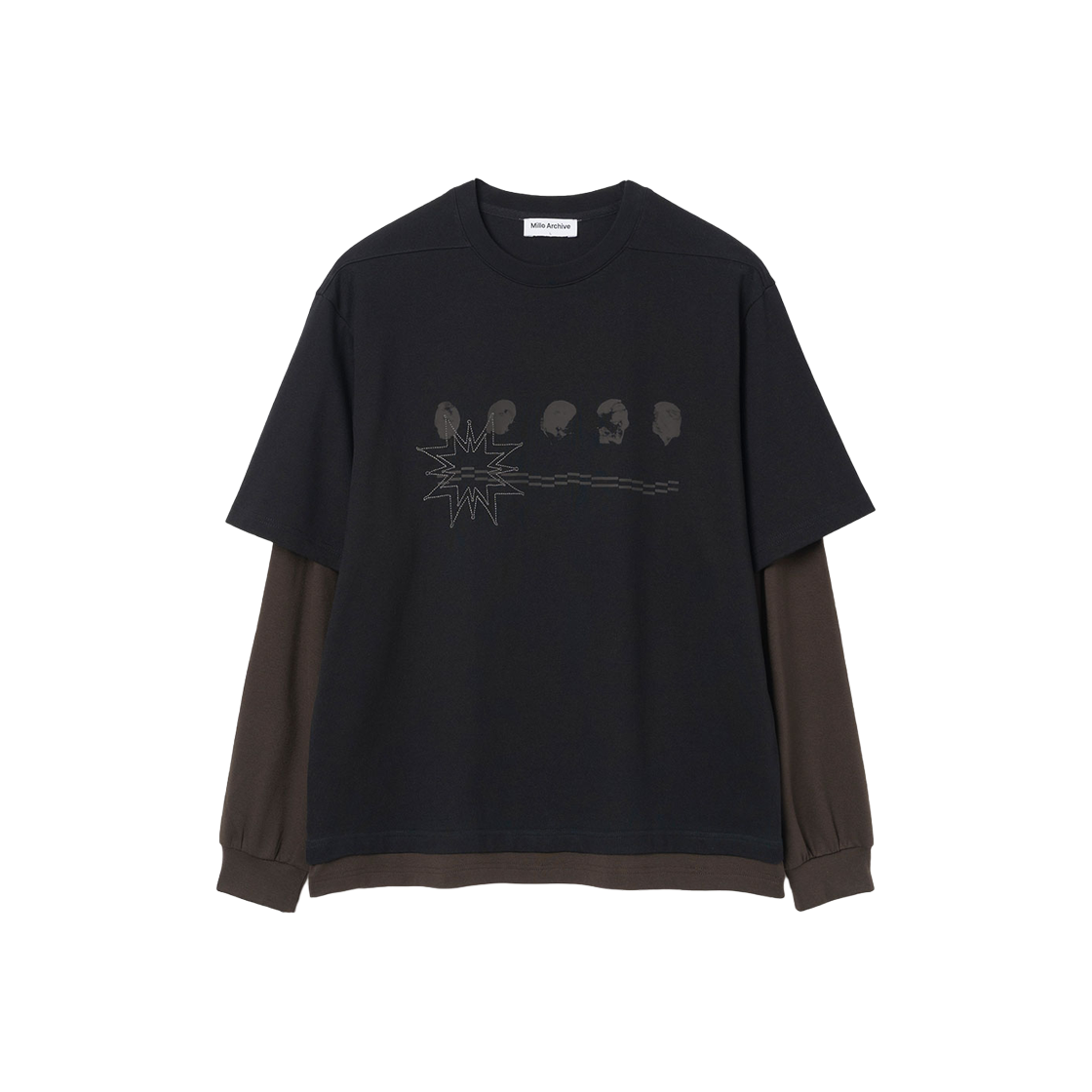 ML414BLK Millo Archive Regular Around Layer Long Sleeve Black