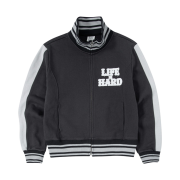 Thevinylhouse Life Is Hard Full Zip Sweatshirt Charcoal