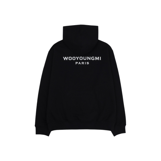 【関税込み】WOOYOUNGMI ブラック Swaying Flower フーディ ☆人気☆【WOOYOUNGMI】☆Flower Print Back Logo T-Shir.t
