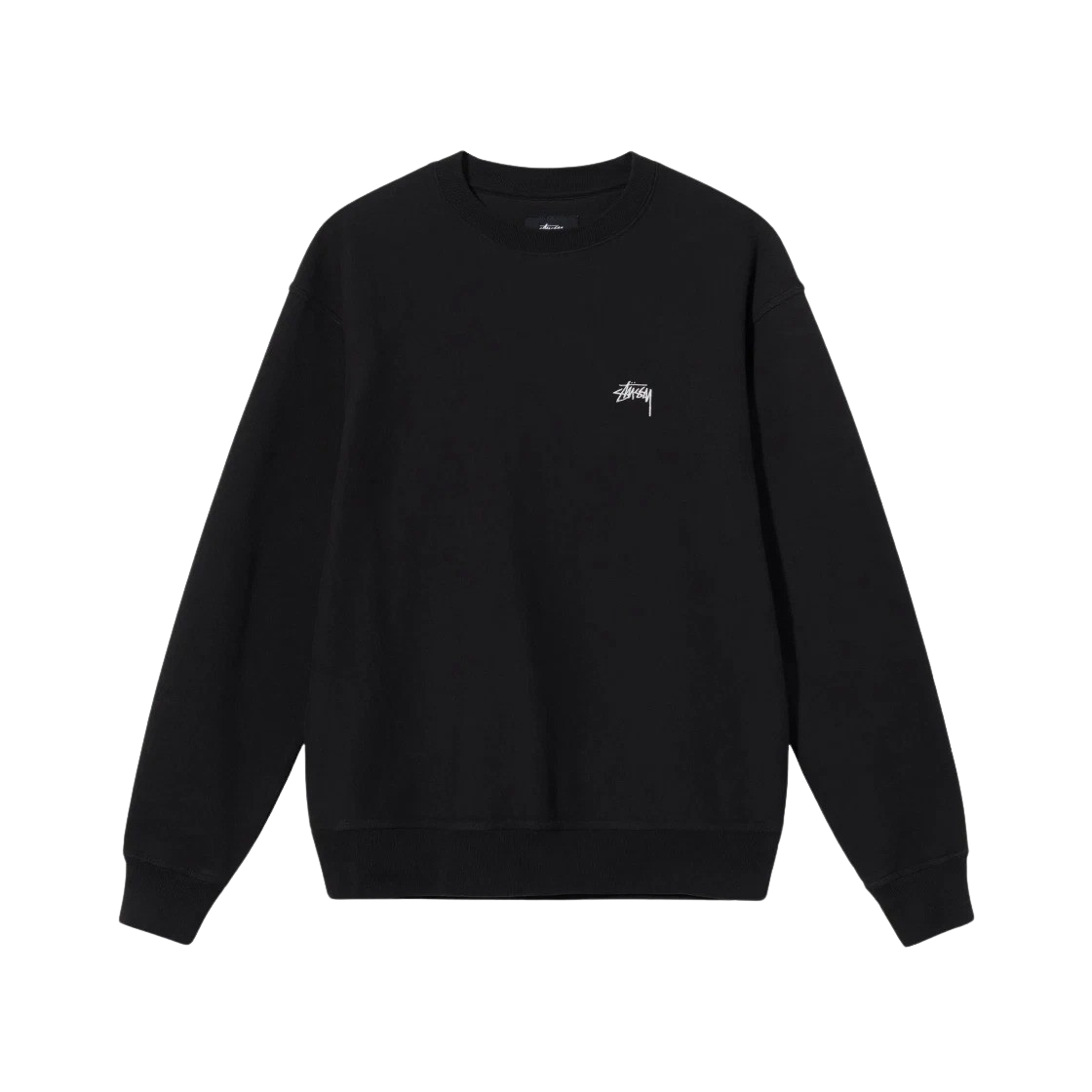 KM4ATSWST156BK Stussy Overdyed Stock Logo Crew Black