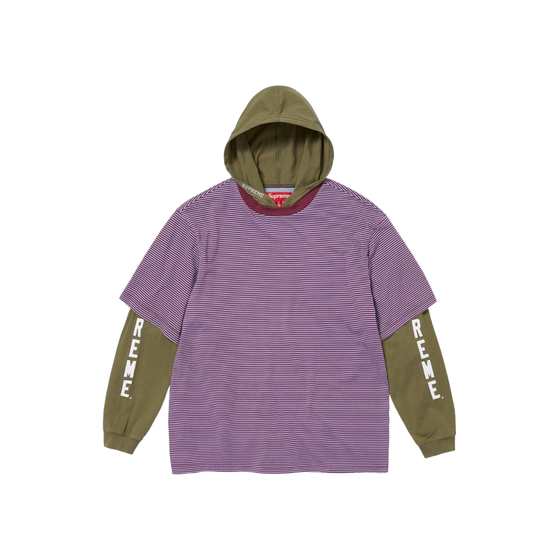 슈프림 레이어드 후드 롱슬리브 탑 블랙 - 24SS | Supreme | KREAM