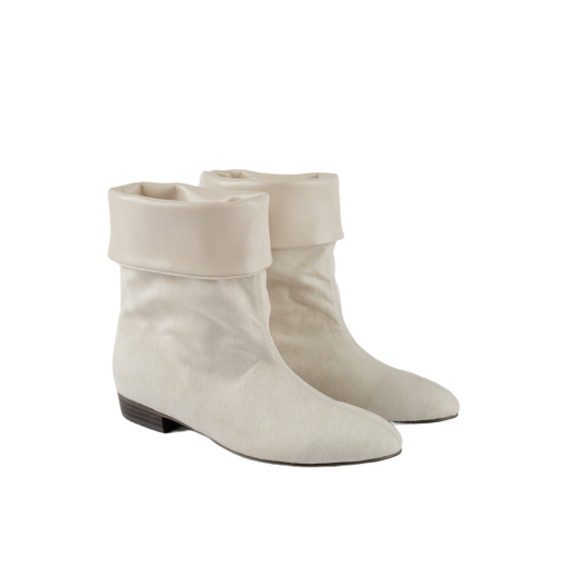 MD0334_1 Moodnight Kelly Foldable Half Boots l Linen