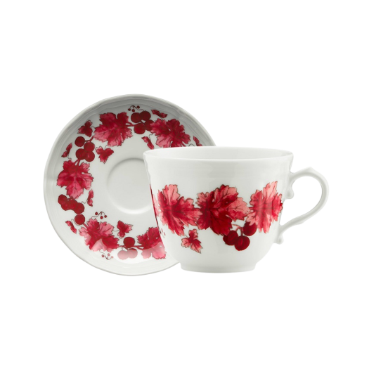 VAUT309795 GINORI1735 Babele Coffee Cup with Saucer Red