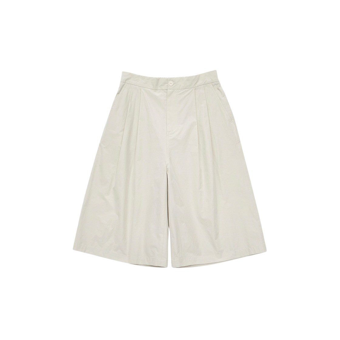 KM4BPASAM13BG Amomento Two Tuck Wide Shorts Beige
